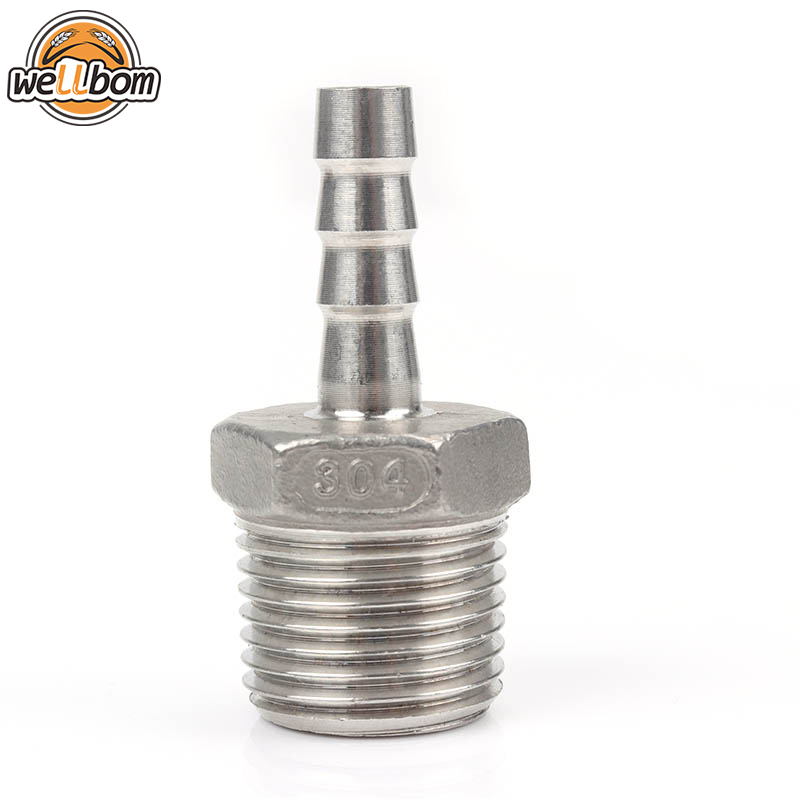 Homebrew 304 Stainless Steel 1/2" MPT Hexagon Hose Barb 8mm 10mm 12mm , Brewer Hardware,beer brewing,New Products : wellbom.com